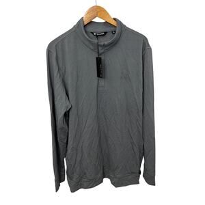 Travis Mathew Pullover Mens XL Gray Newport 1/4 Zip Fleece Golf Athleisure